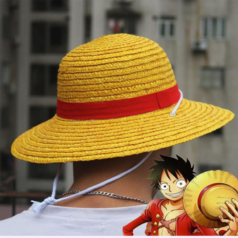 Topi Jerami Luffy Anime One Piece Topi Mugiwara No Luffy Cosplay Hat