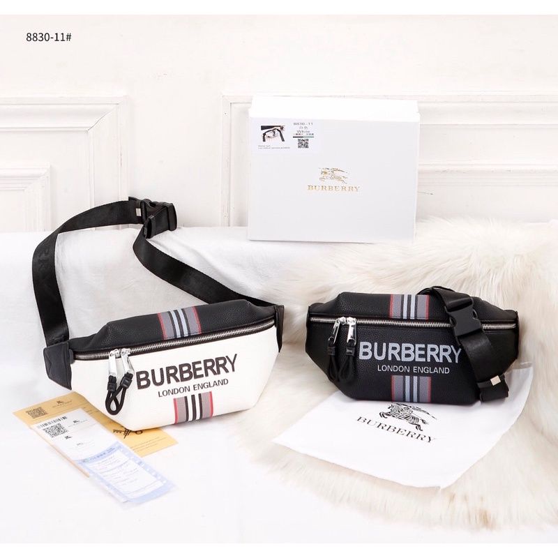 Waistbag Burberry London import premium waist bag pria branded tas selempang wanita import