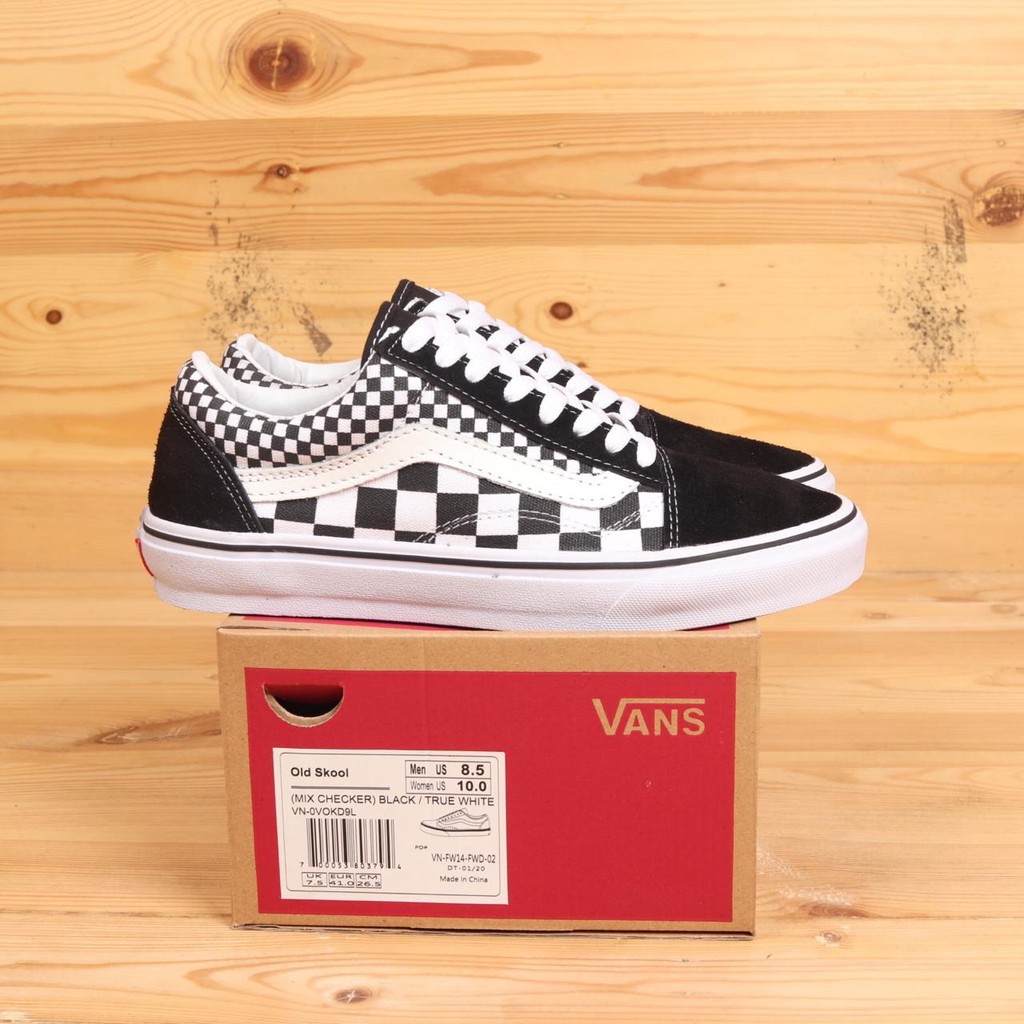 vans old skool mix checkerboard womens