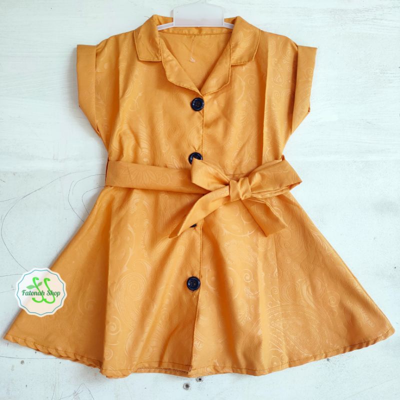 Dress anak 1 2 4 5 tahun andin baju anak cewek perempuan viral ikatan cinta ( dress andin embos )