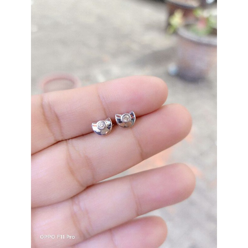 Anting/giwang solitaire  berlian eropa murah kdyd