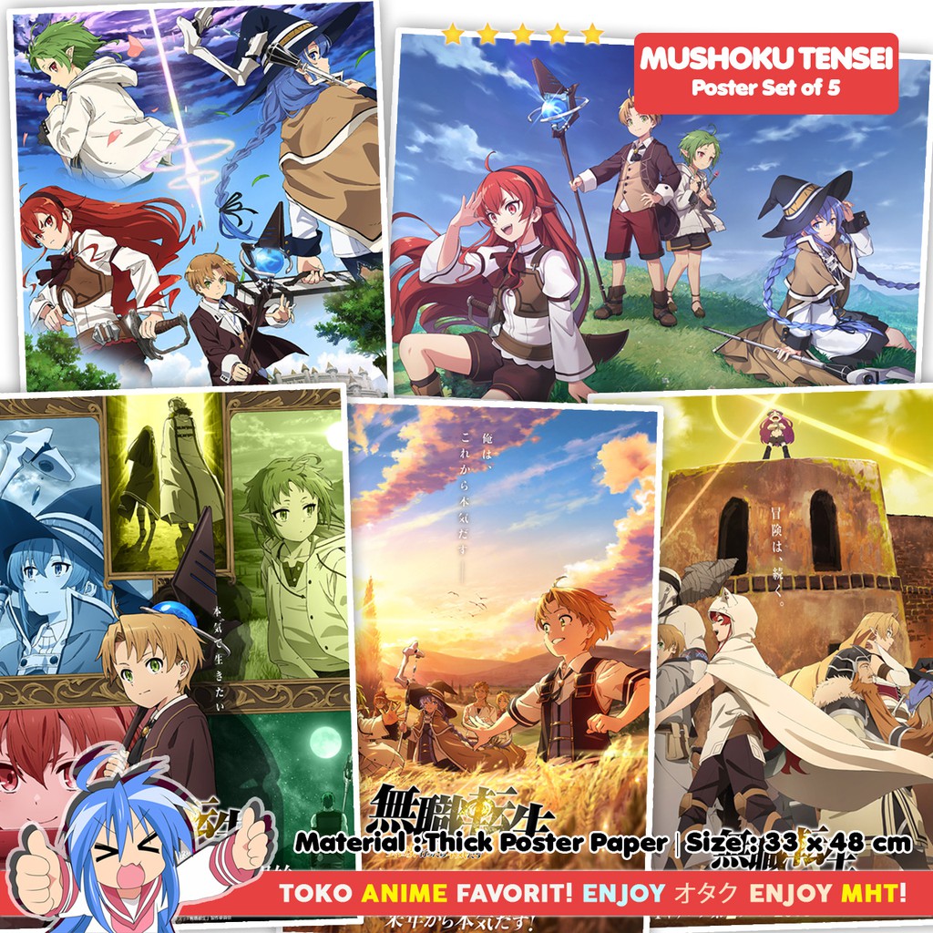 Poster Anime Mushoku Tensei Set Of 5