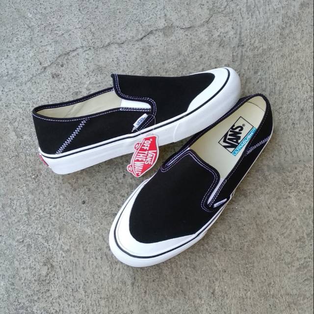 vans slip on sf black