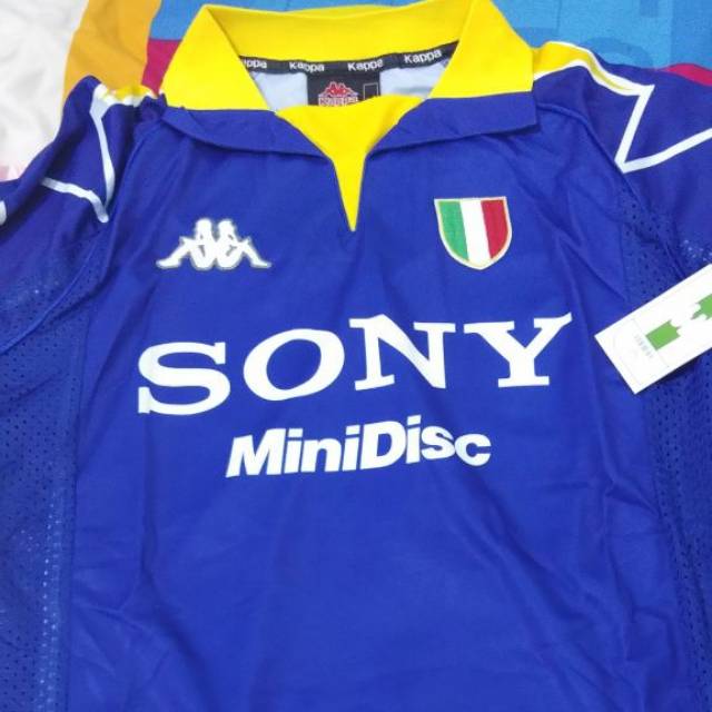 Jersey Retro Juventus away biru SONY Minidisc
