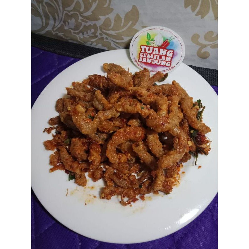 

usus crispy pedas daun jeruk 1000 gr