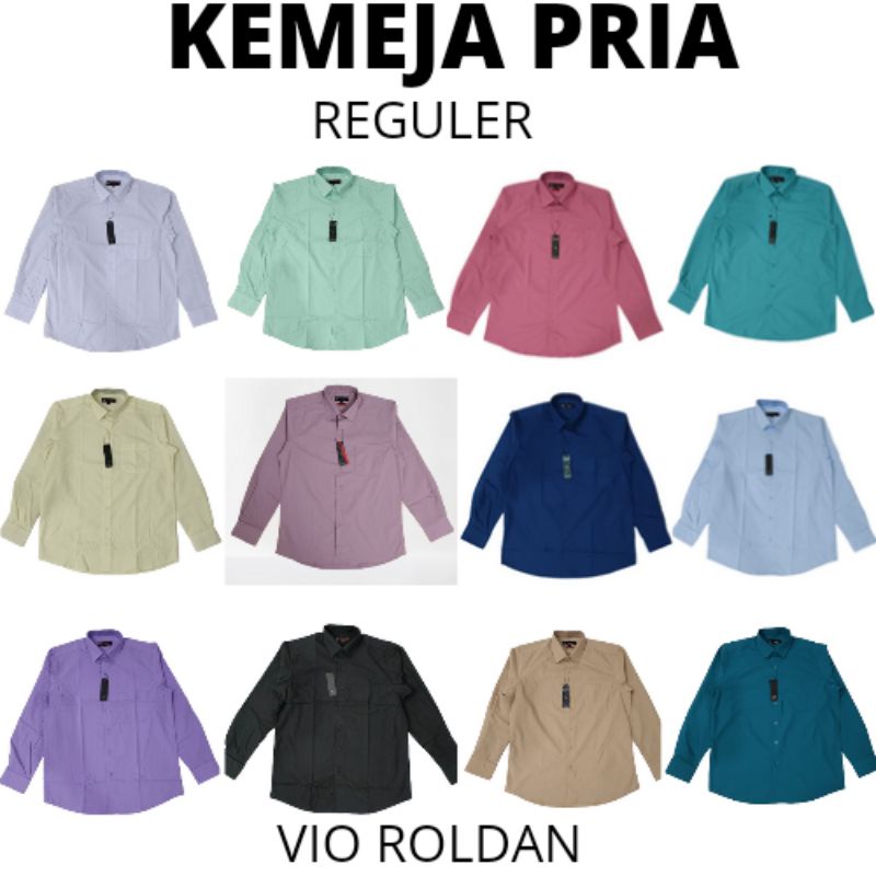 Vio Roldan Kemeja Putih Kemeja Hitam Polos Panjang Pria Kemeja Kantor Kemeja Formal
