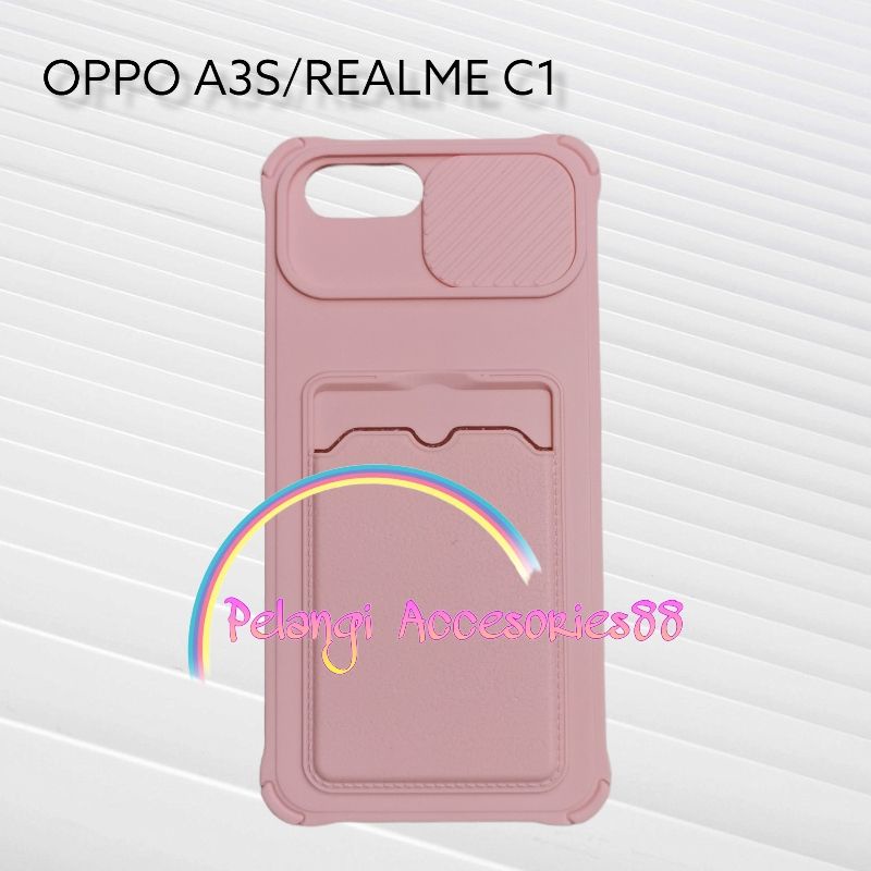 CASE OPPO A3S CASE SOFTCASE SLEDING WARNA WARNI