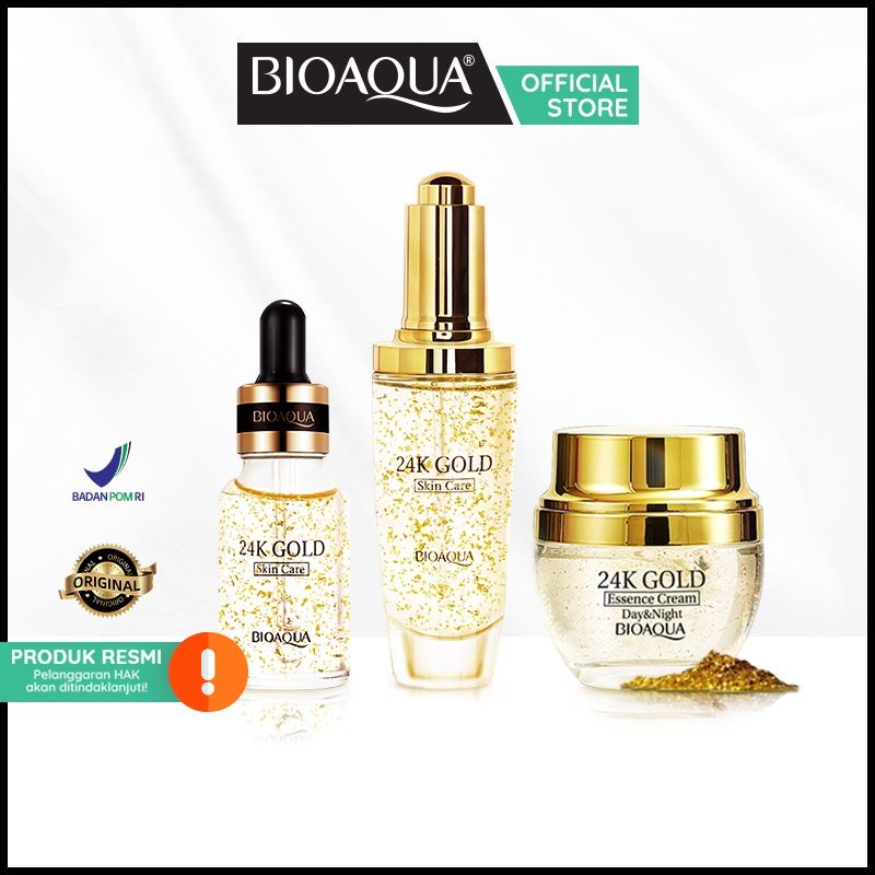 BIOAQUA 24K GOLD SKINCARE - SERUM, FACIAL CLEANSER, ESSENCE CREAM