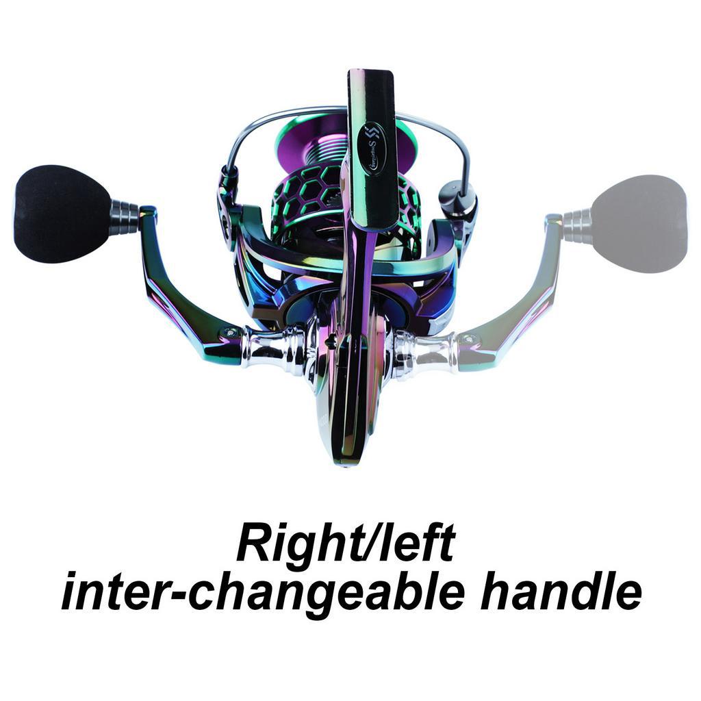 Sougayilang Reel Pancing Berputar Rasio Gigi Reel Pancing 5.2: 1 13 + 1 Bantalan Gulungan Pancing Warna Kecepatan Tinggi untuk air tawar