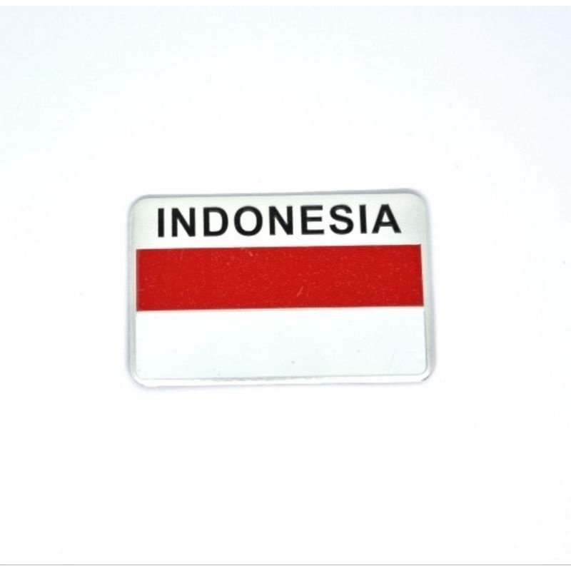 Stiker Emblem Mobil Bendera Indonesia Bahan Aluminium