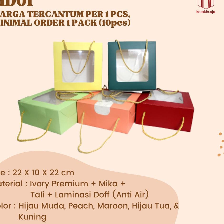 

Hot Product!! Box Mika Tali, Kotak Kue Mika Tali, Brownies (Min 10pcs) | HD01