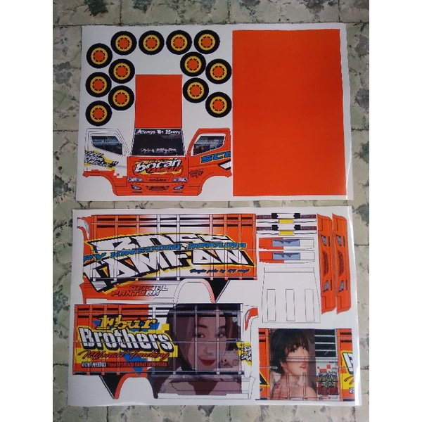 Lembaran PaperCraft Truk Oleng New Bocah Tamfan Skala 1:16