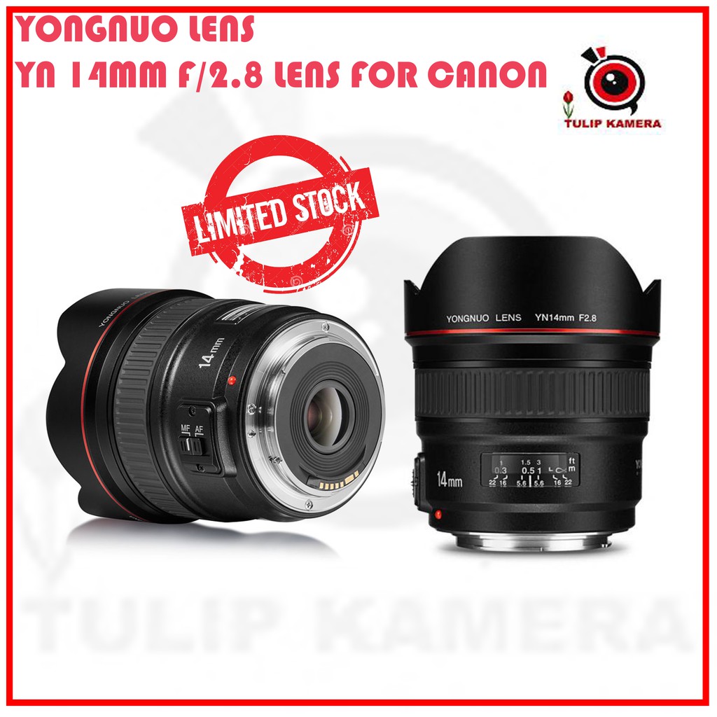Yongnuo 14mm f/2.8 Lens For Canon LIMITED STOK 