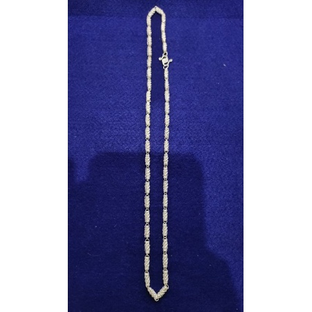 kalung bambu perak murni