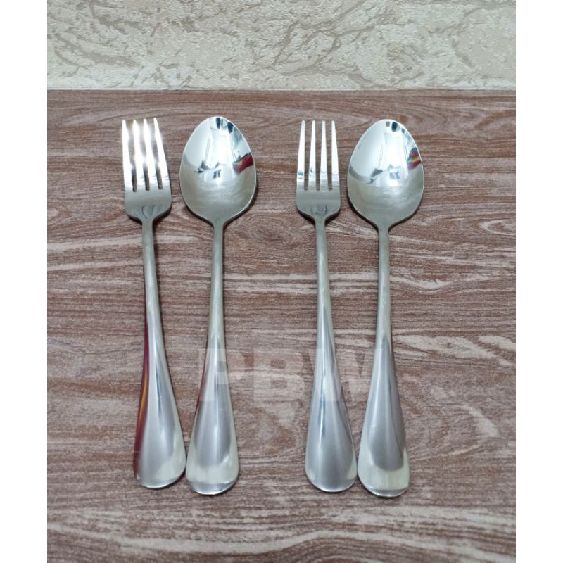 Sendok Garpu Makan Tebal Kualitas Hotel / Sendok Garpu Stainless Homepro