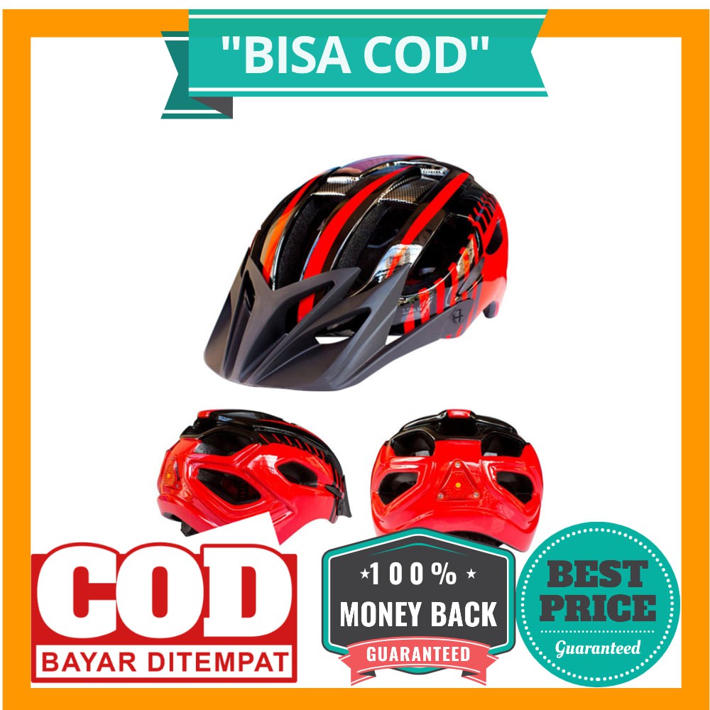 BISA COD ZTTO Helm Sepeda EPS Bike Helmet Styrofoam PC - WX-026 - Red