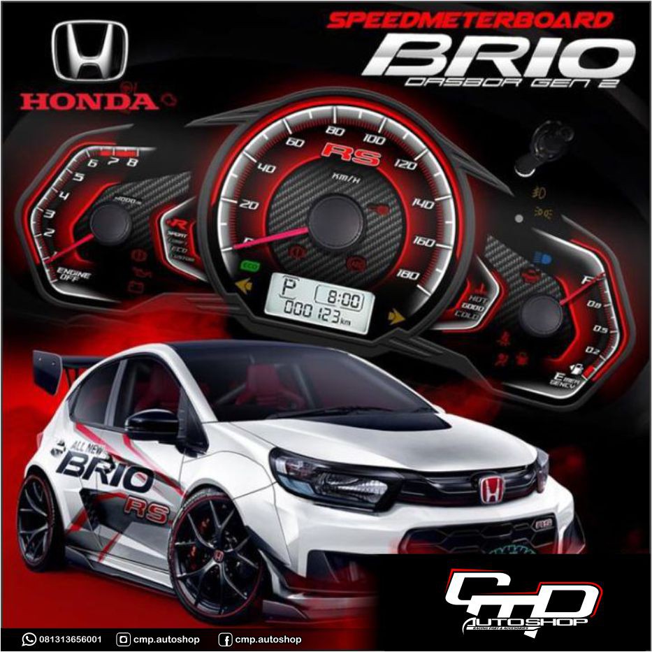 Speedometer Custom Honda Brio Model Honda Type R Sproty Banget Shopee Indonesia