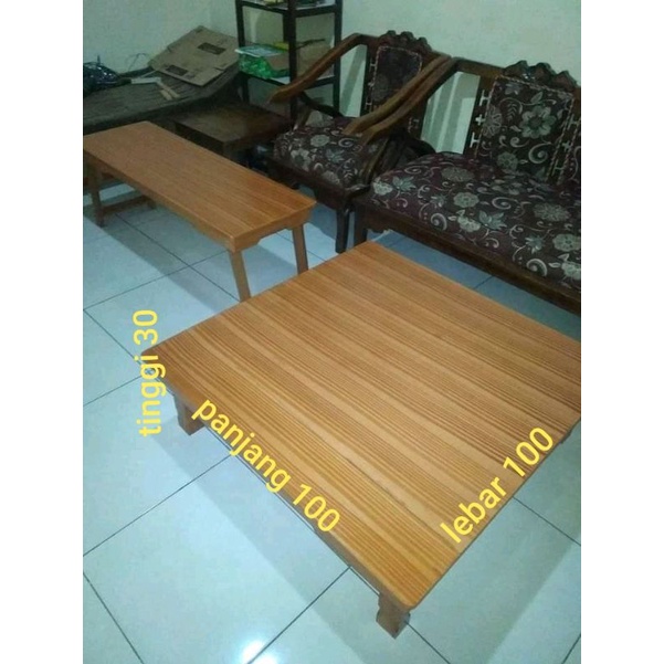 Meja Lipat Super Jumbo Meja lipat Besar Meja Korea Meja makan Meja kopi 100 × 100 x 30