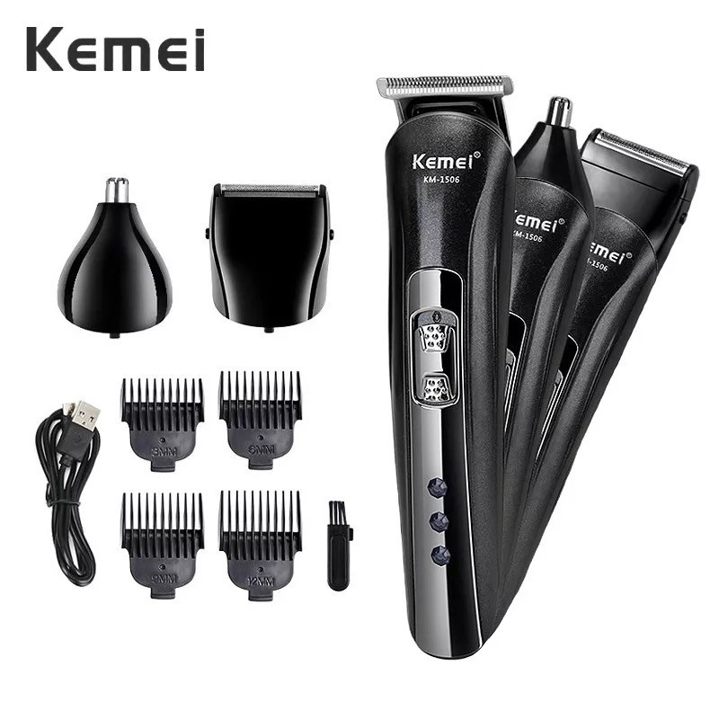Kemei KM 1407 1409 1506 Alat Cukur Rambut Cukuran Kumis Jenggot Hair Clipper Professional Kemei