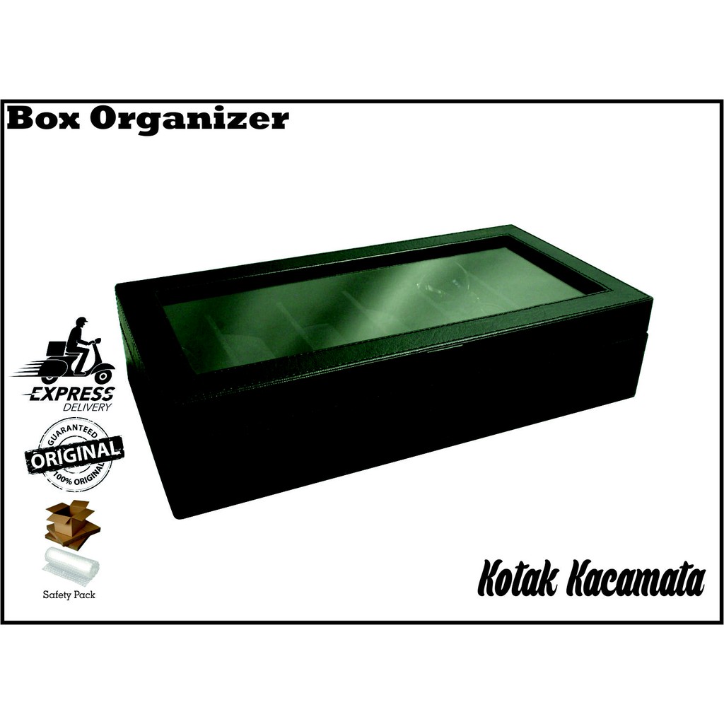 Kotak Kacamata Isi 6 Hitam / Box Kacamata / Tempat Kacamata / Glasses Box