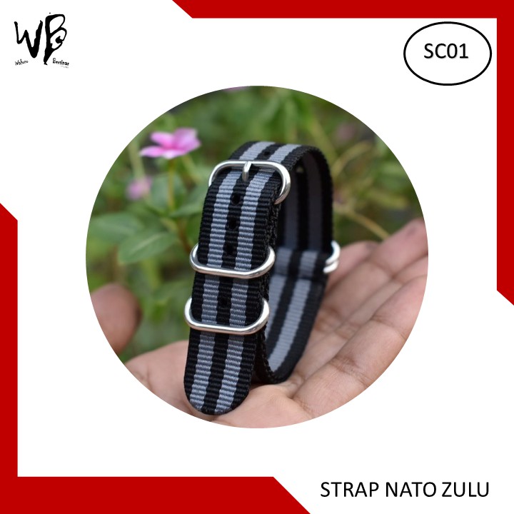 Nato strap tali jam tangan 20mm 22mm 24mm