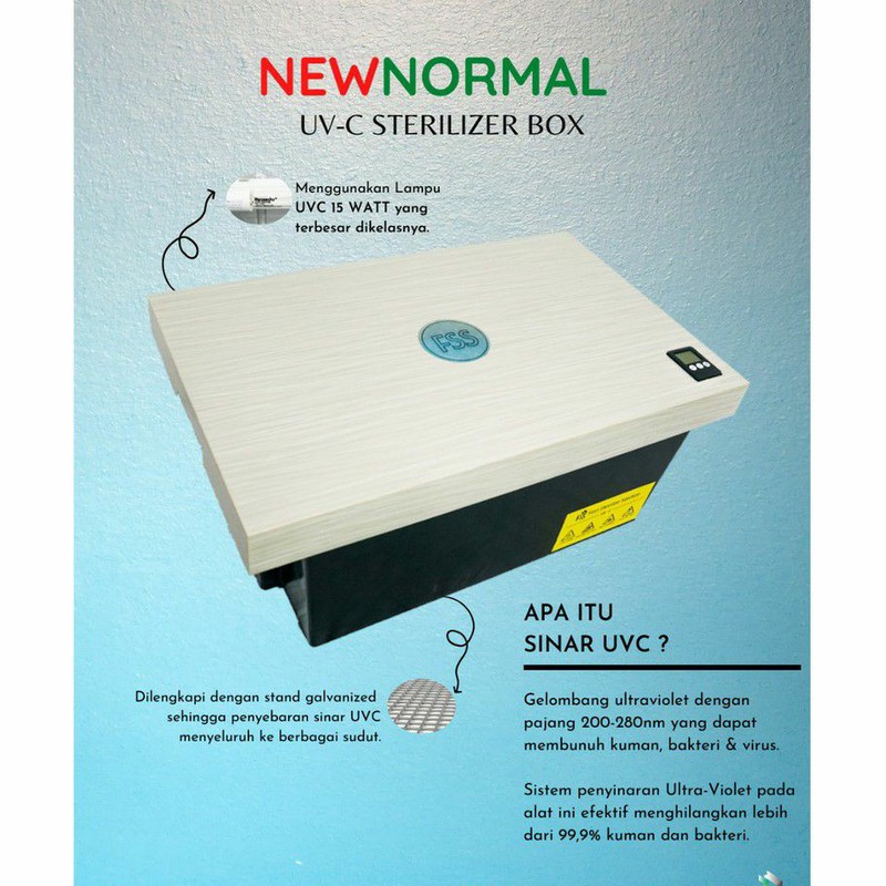 UV Box Sterilizer Besar 69x45x32.5 - UV C Lamp 15 WattUVC BOX STERILIZER