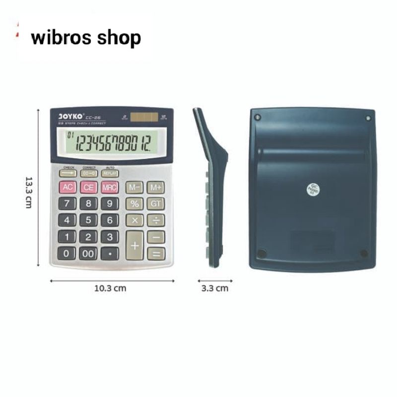 

Calculator Kalkulator Joyko CC-26 12 Digits Check Correct s3268