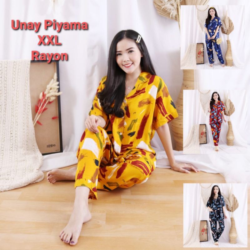 JOSJOLI_STORE/Piyama PP CP HP Unay/Piyama Tie Dye Kekinian Wanita Dewasa XXL LD 120CM