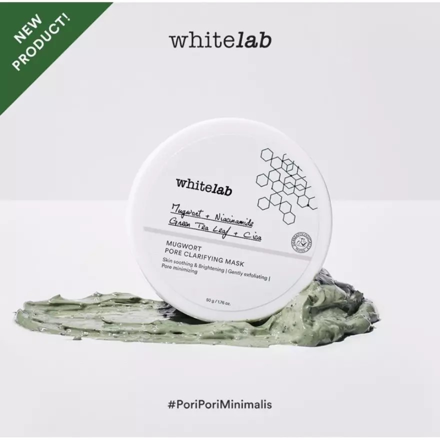 WHITELAB MUGWORT PORE CLARIFYING MASK MASKER WAJAH MEMBERSIHKAN PORI DAN KULIT MATI