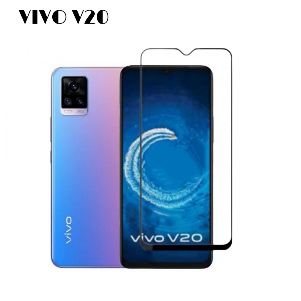 PROMO TEMPERED GLASS VIVO V20 ANTI GORES KACA FULL LAYAR