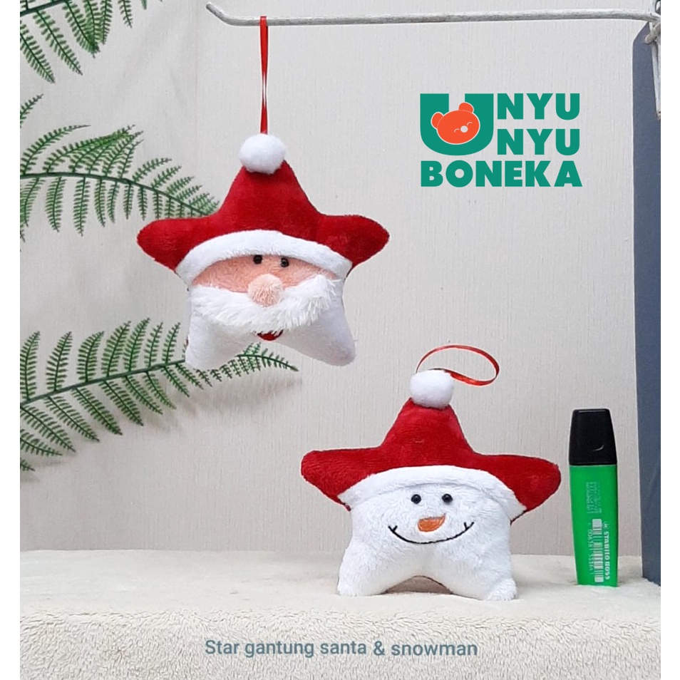 Boneka Natal Santa Snowman Gantung 14cm boneka salju Hiasan Natal rusa souvenir