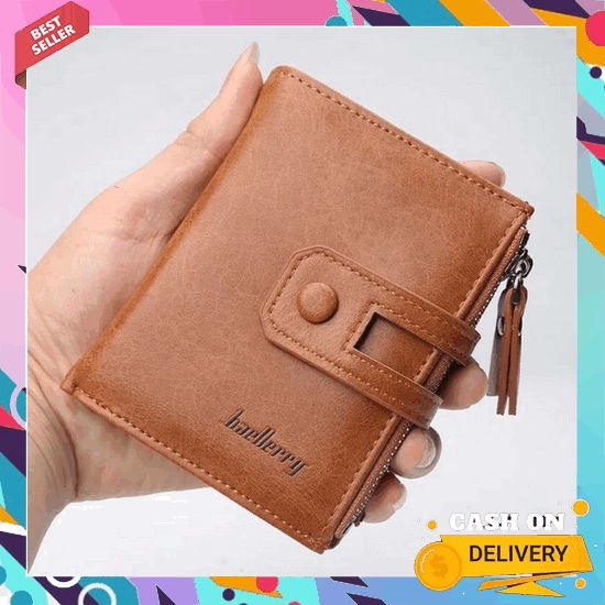 Dompet Pria Elegant Kancing Branded (Bonus Gesper Taktis) Dompet Pria Laris Casual Kulit Lentur Domp
