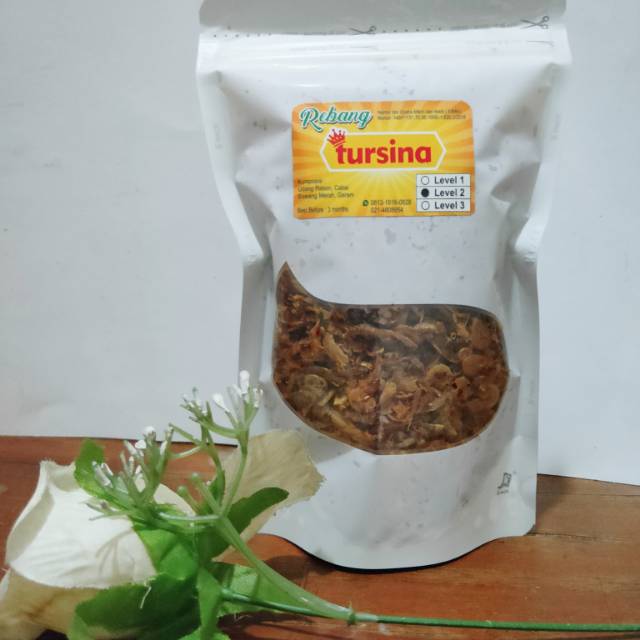 

REBANG - REBON BAWANG TURSINA FOOD 125 GRAM (FREE PACKING BUBBLE WRAP)