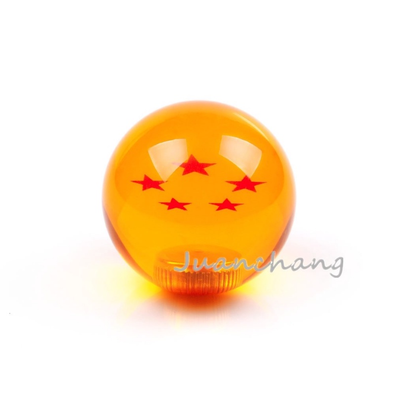 Knob Tuas Perseneling Mobil Bentuk Dragon Ball 1-7 Bintang Warna Amber Manual Universal Desain Dragon Ball 1-7 Bintang Bahan Akrilik