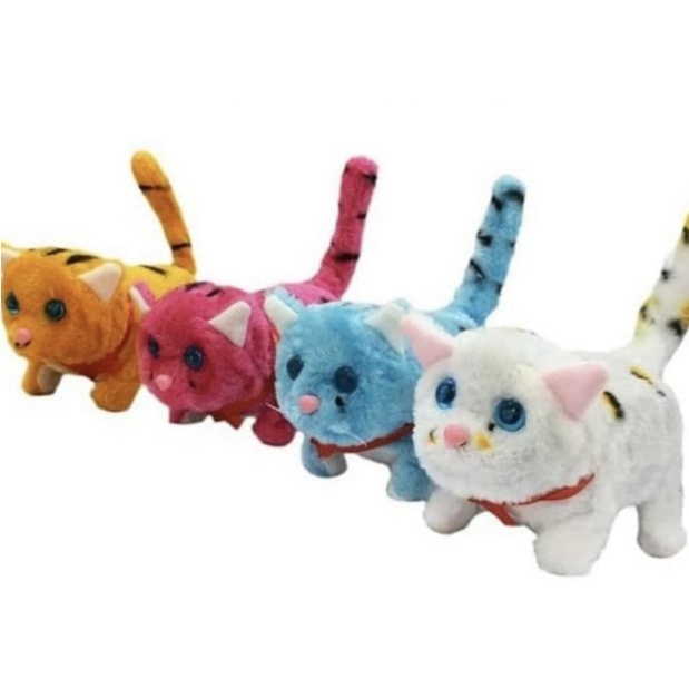mainan edukasi anak boneka robot kucing berjalan bergerak bersuara xy 127