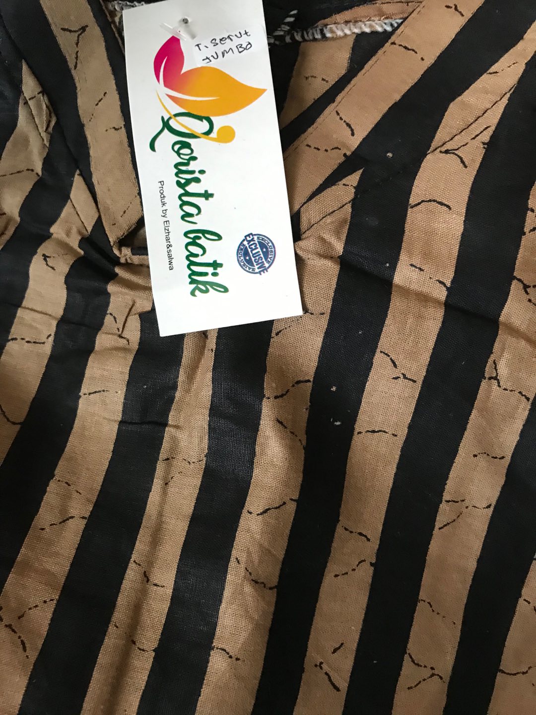 Atasan Batik Wanita Terlaris Tunik Serut Lawasan Coklat