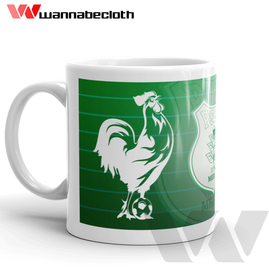Gelas Mug PSMS Medan Keramik Porcelain Souvenir PSMS Medan Artistic Art