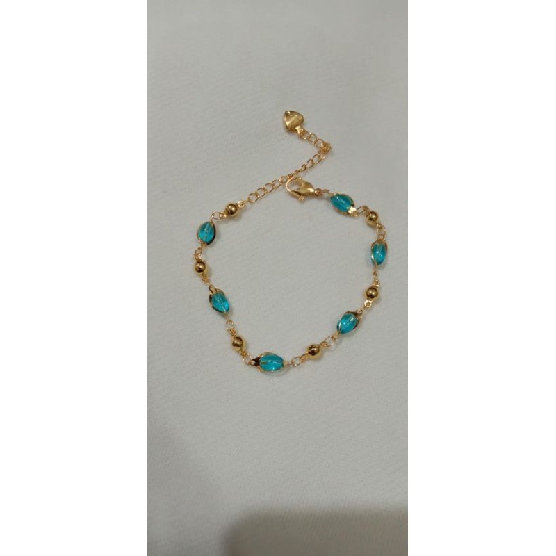 Gelang Dewasa Permata Biru Laut Xuping