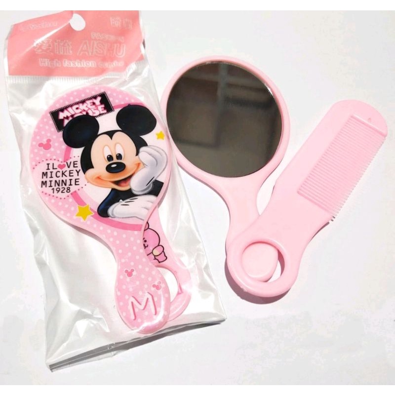 Vinztstore - Cermin Sisir Set Karakter BT21 Sisir Cermin Mini BTS Korean Style Bangtan K-POP