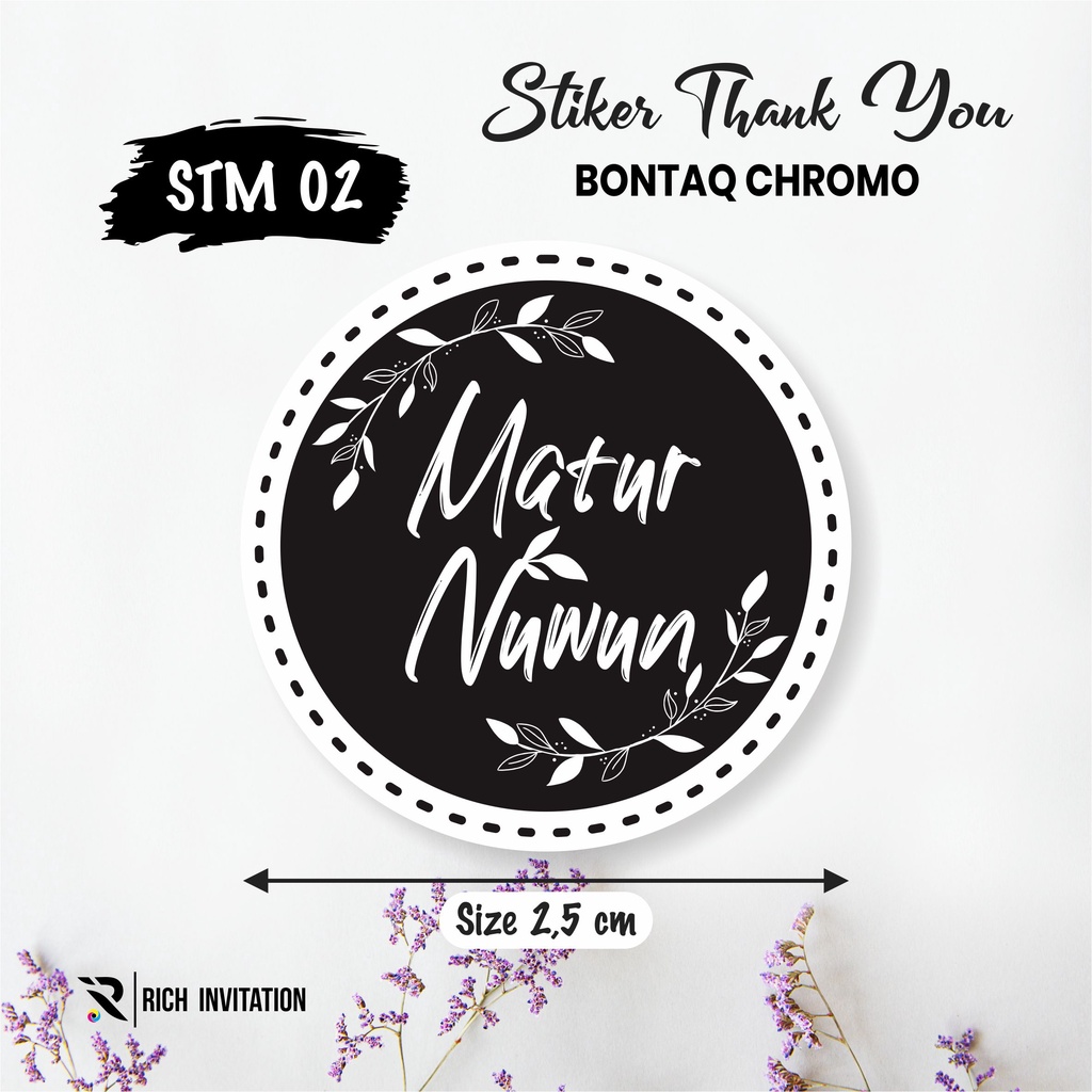 

STIKER THANK YOU MINI BONTAK CHROMO STM 02