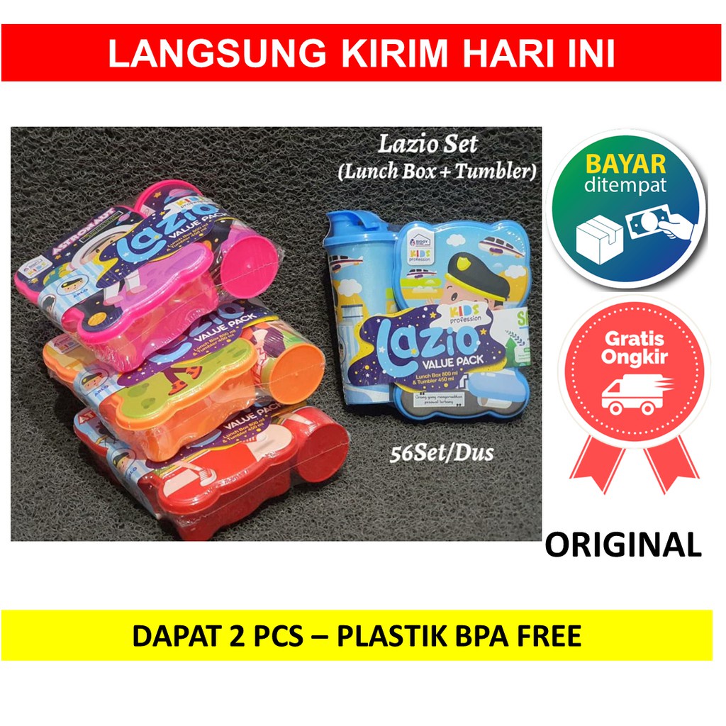 Souvenir Anak Tempat Makan dan Minum Anak Set Lazio Value pack kids Profesional