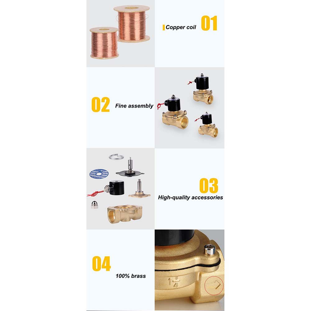 Bisa COD Sambungan Otomatis Untuk Air Gas Dan Oli Electric Solenoid Water Valve 220V 1/4 ; 1/2 ; 3/4 ; 1 ; 1 1/2 Inch