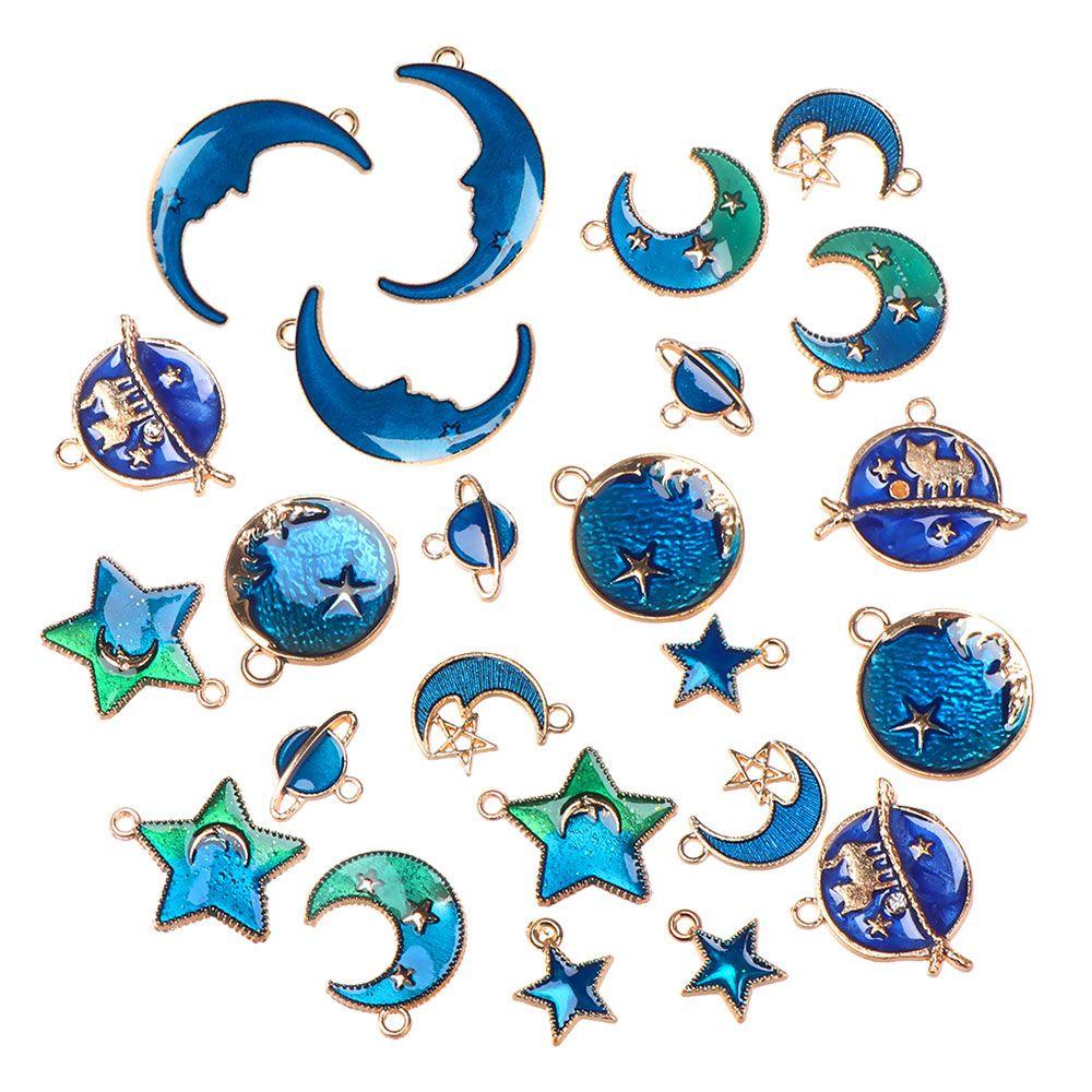 R-flower Menjuntai Charms Mode Baru Mimpi Biru Langit Membuat Perhiasan Handmade DIY Earrings