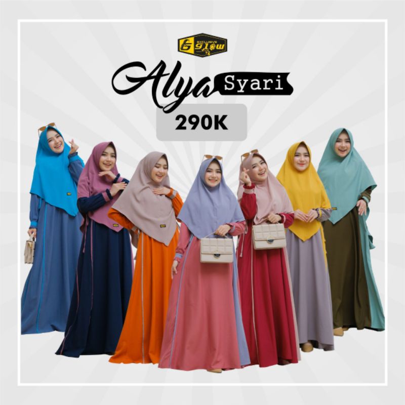 Ready Gamis Set Exclusive Alya Syari Glow Exclusive