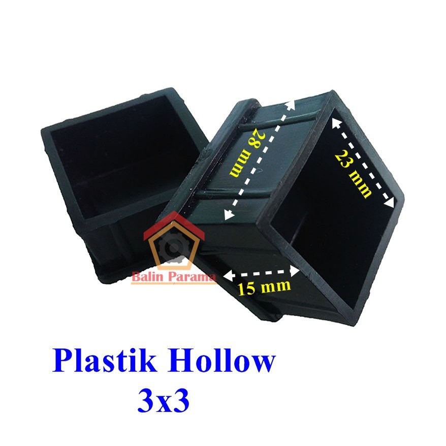 Alas Kaki Besi Furniture Kotak Hollow Plastik 3x3 Insert