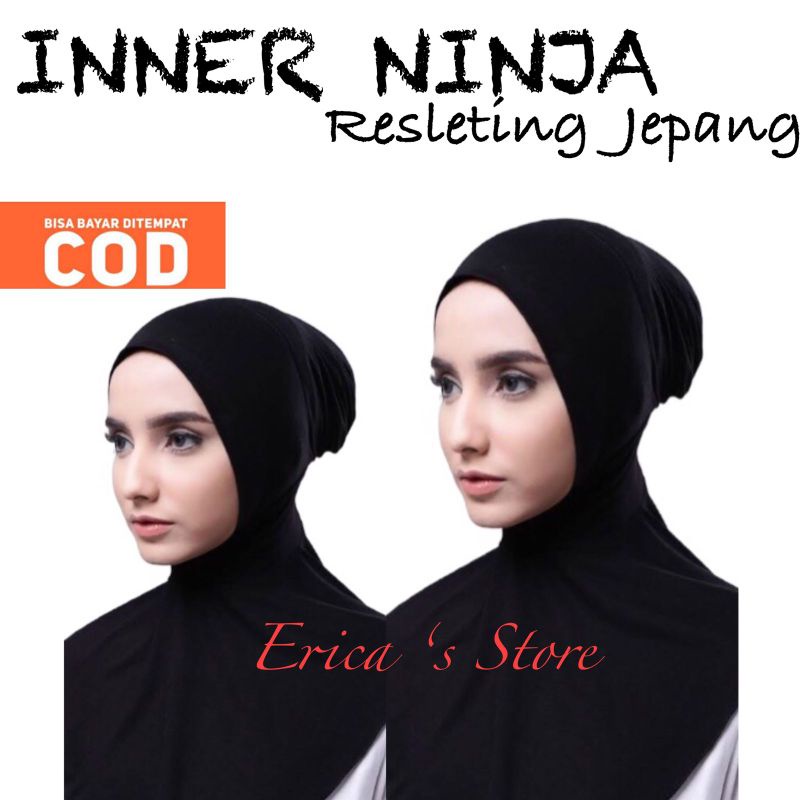 Inner Ninja Resleting / Ciput Ninja Resleting / Ikat ninja Resleting / Inner Hijab Ninja Jersey span
