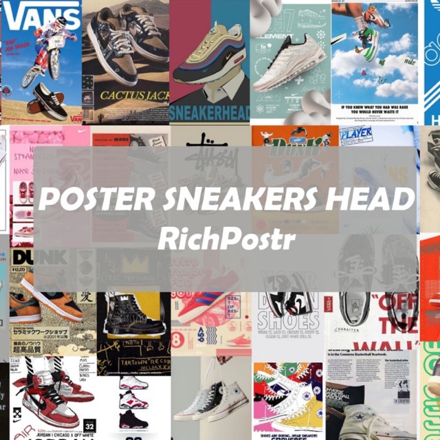 POSTER Dinding SNEAKERHEAD Casual - Dekorasi Hiasan Walpaper dinding aesthetic Playlist Album Filem 