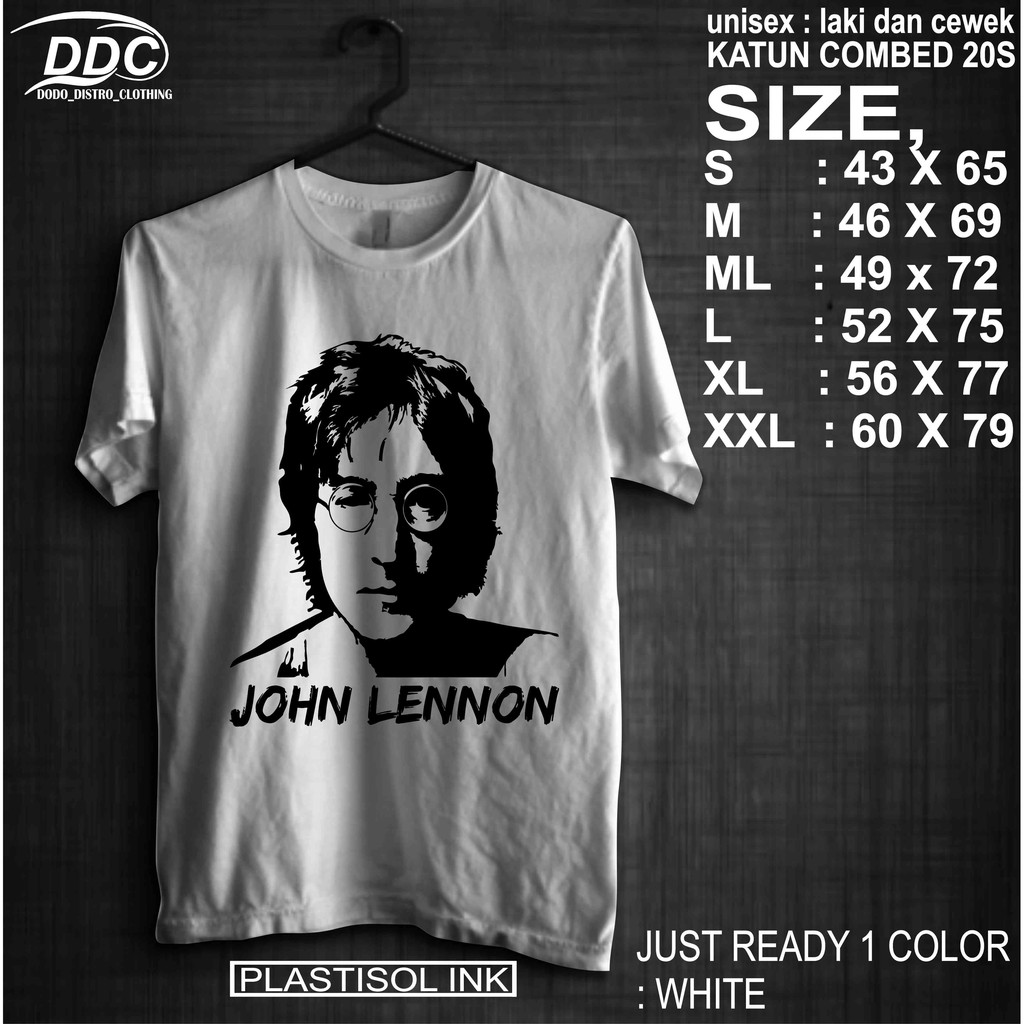 KAOS DISTRO JOHN LENNON Shopee Indonesia