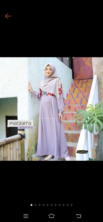 Ramadhan Cod Gamis Maezurra By Riski Rich Ori/ Gamis Batik Premium/ Dres Kekinian