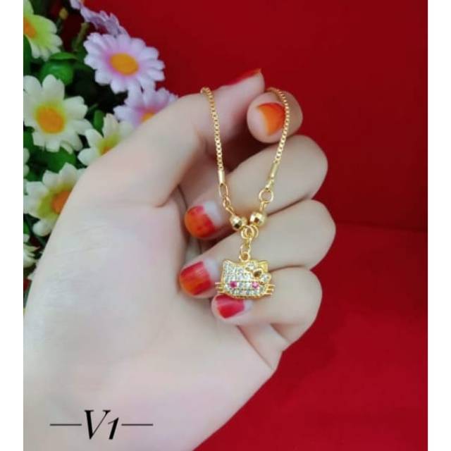 Kalung liontin hello kitty